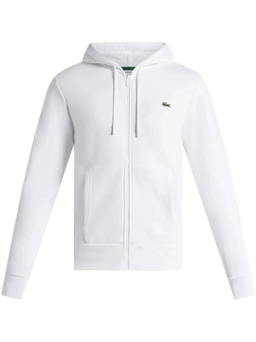 appliqué - logo zip - up hoodie - French Destock