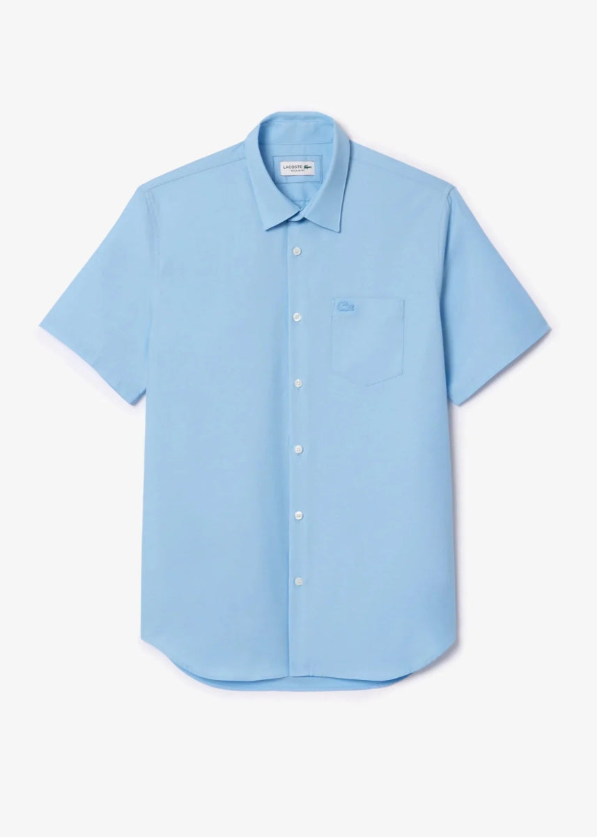 Chemise manches courtes Lacoste bleue - French Destock