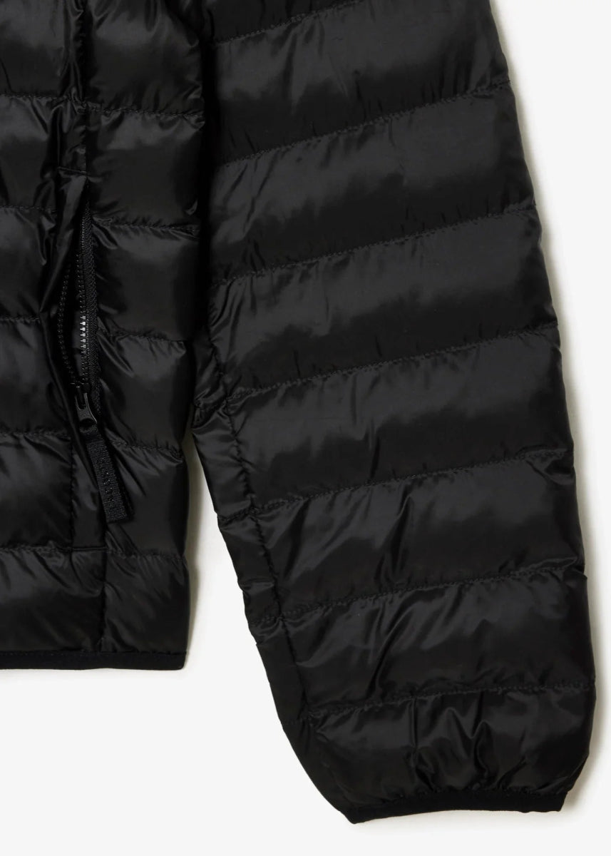 Doudoune à capuche Lacoste noire - French Destock