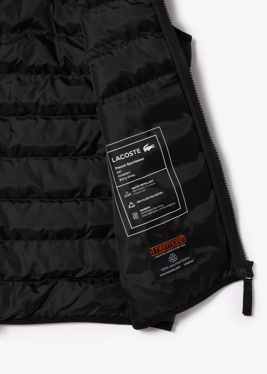 Doudoune sans manches Lacoste noire - French Destock