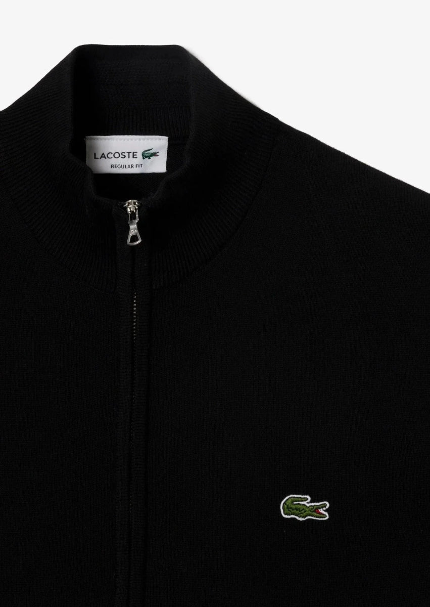 Gilet zippé Lacoste noir - French Destock
