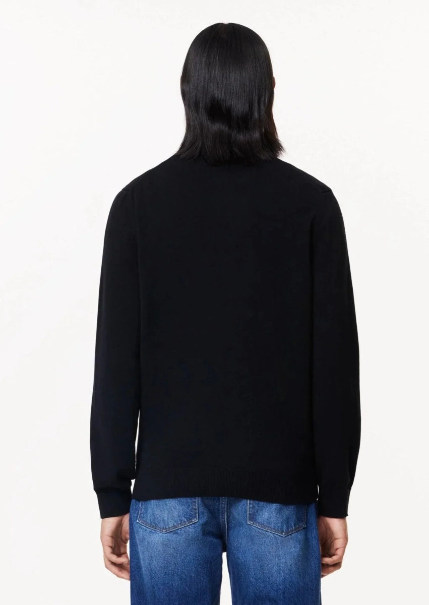 Gilet zippé Lacoste noir - French Destock