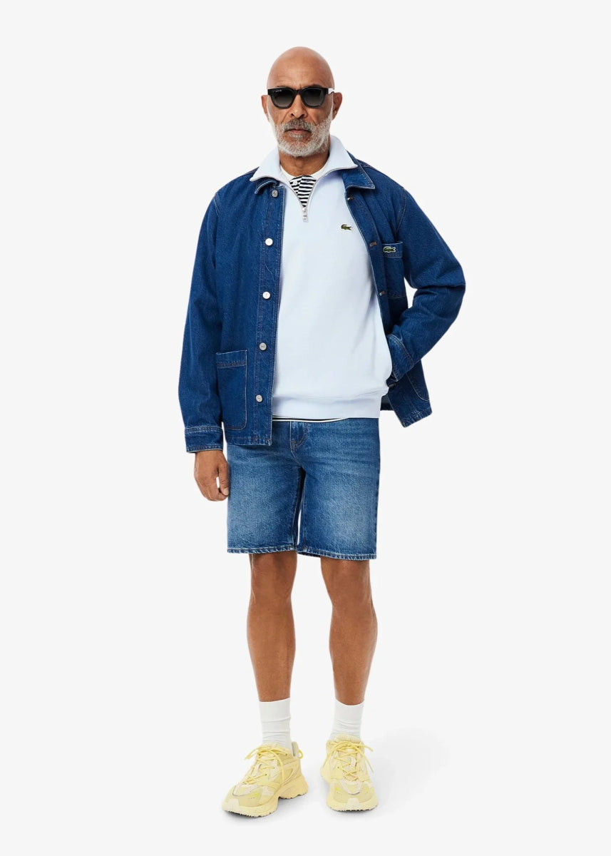 Pull camionneur Lacoste bleu - French Destock